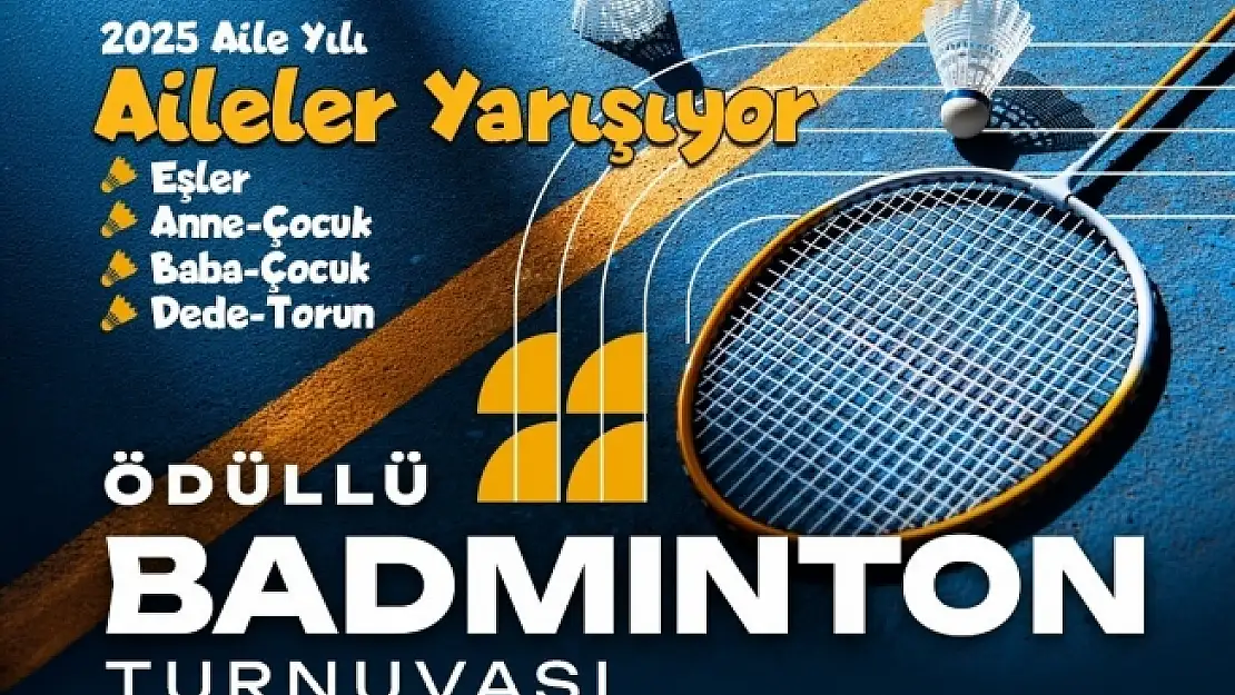 Yeşilyurt Belediyesi'nden ödüllü badminton turnuvası