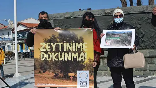Ayvalık'ta 'zeytin ağacı' eylemi