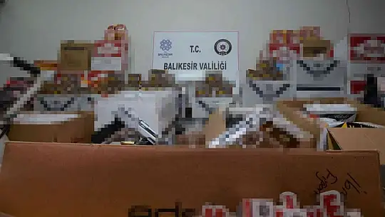 Balıkesir merkezli kaçak tütün operasyonu