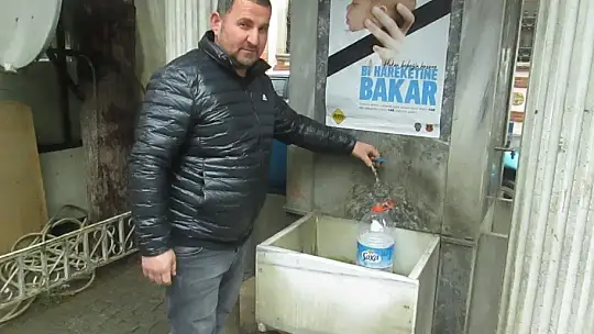 Erdek'te çeşme suları çamurlu akıyor