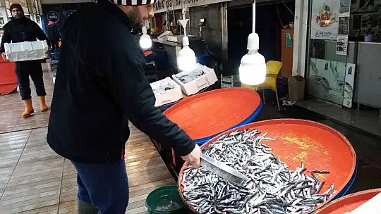 Fırtına balık tezgahlarına esti