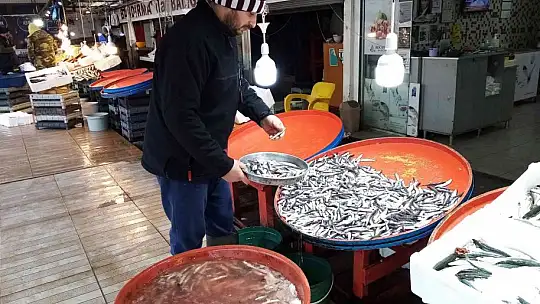 Fırtına balık tezgahlarına esti