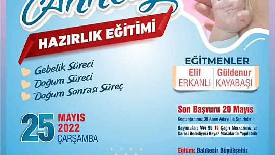Karesili anne adaylarına doğum öncesi eğitim