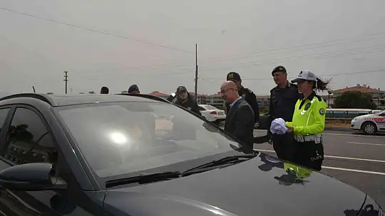 Kaymakam Hasan Yaman bayram trafiğini denetledi