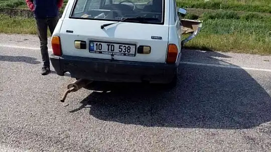 Manyas'ta trafik kazası 2 yaralı