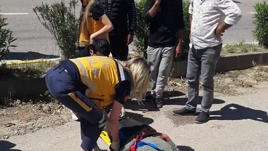 Traktörün emniyet demiri sürücünün hayatını kurtardı