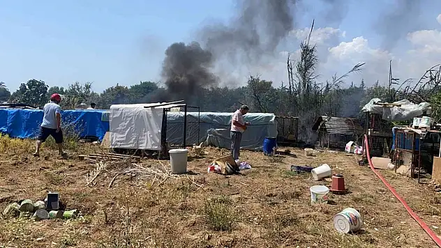 Fethiye'de otluk alanda çıkan yangın korkuttu